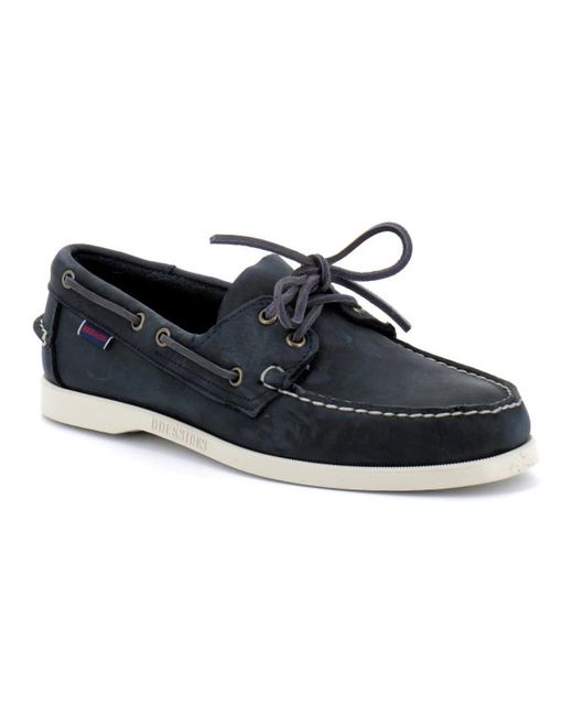 Sebago Blue Boat Shoes for men