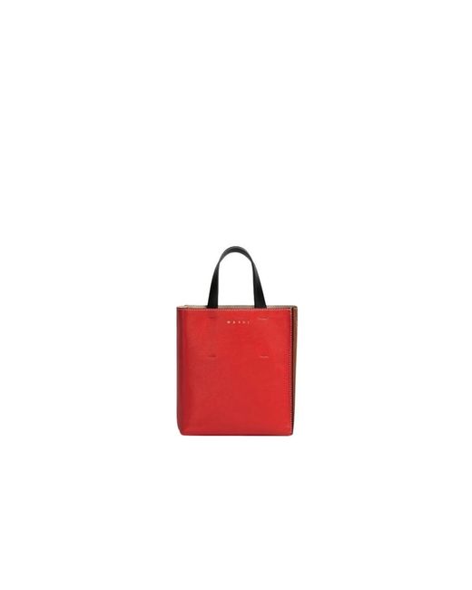 Marni Red Shopping Bags