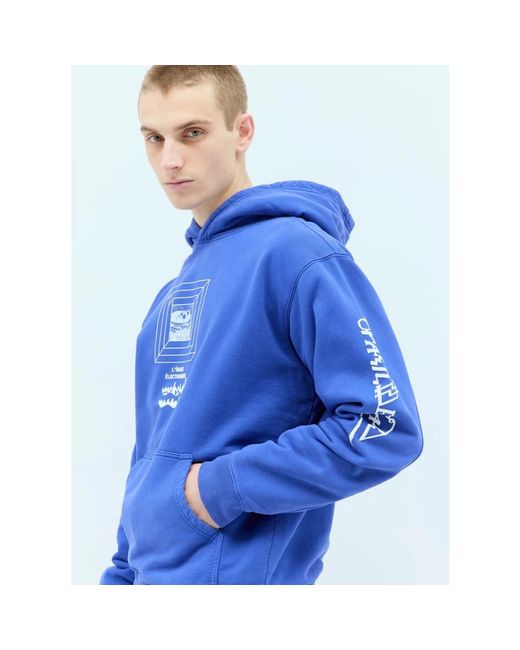 Hoodies Brain Dead de hombre de color Blue
