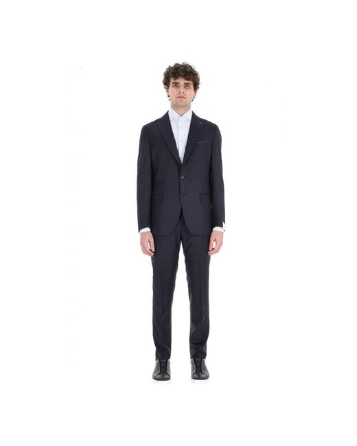 Single Breasted Suits Eleventy de hombre de color Blue