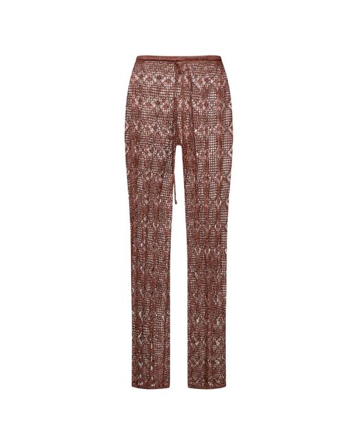 Slim-Fit Trousers Silvian Heach de color Brown