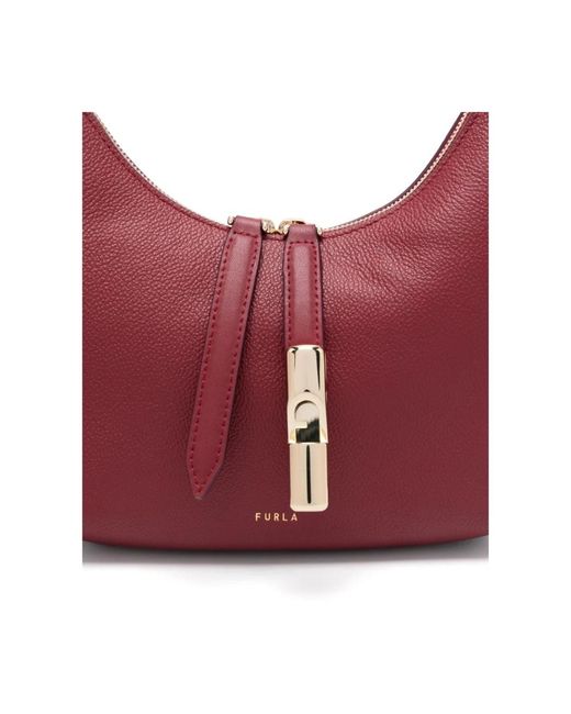 Furla Red Rote Kalbsleder Umhängetasche