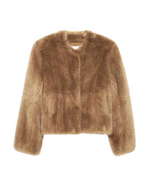 Stand Studio Brown Faux Fur & Shearling Jackets