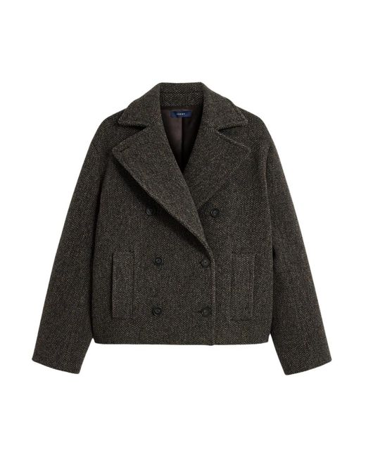 Soeur Black Double-Breasted Coats