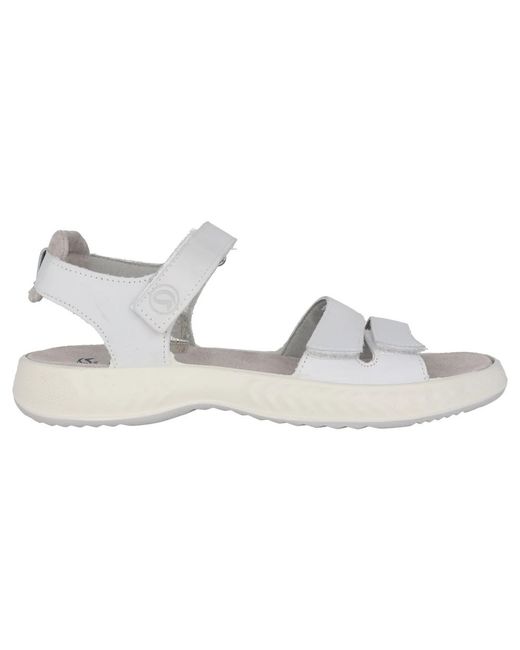 Ara Schoenen ,Grijs ,Leer Grijze Damessandaal in het White