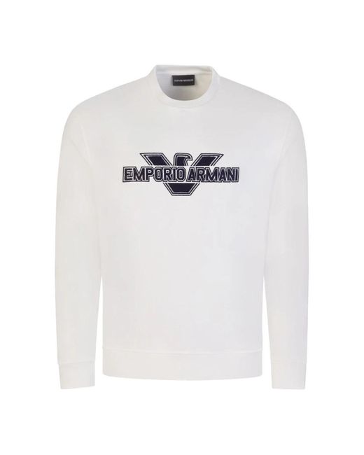 Emporio Armani White Long Sleeve Tops for men