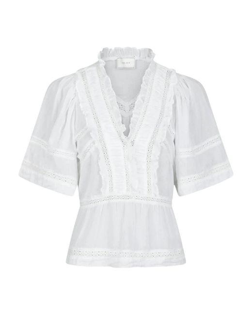 Neo Noir White Blouses