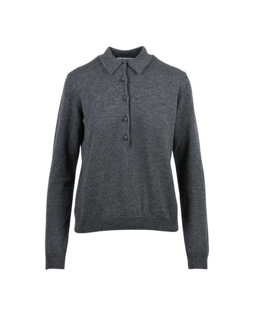 Alpha Studio Gray Polo Shirts