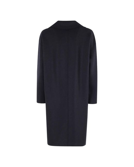 Harris Wharf London Blue Double-Breasted Coats