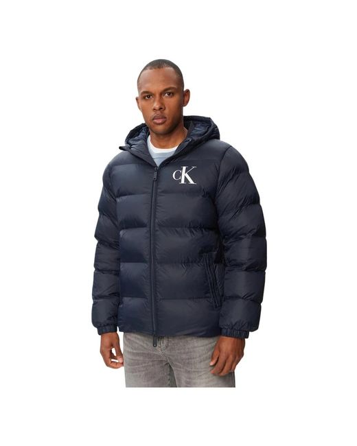 Calvin Klein Gewatteerd Donsjack in het Blue voor heren