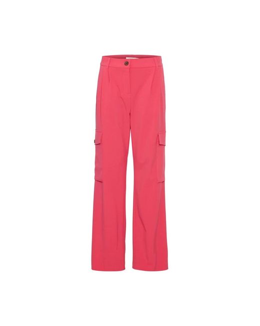 B.Young Pink Wide Trousers