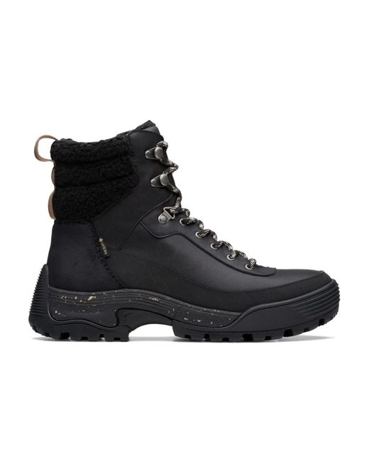 Clarks Black Lace-Up Boots