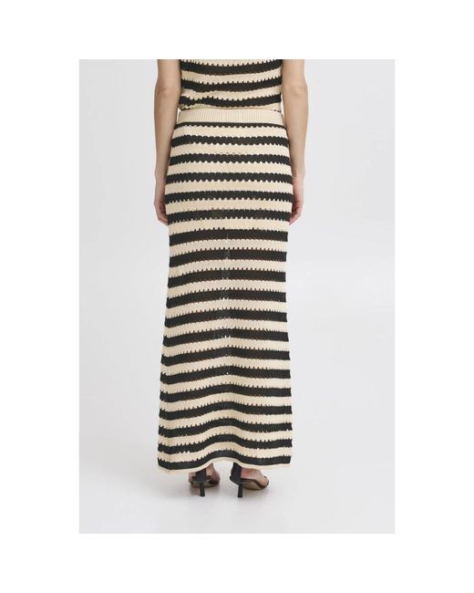 Ichi Multicolor Maxi Skirts