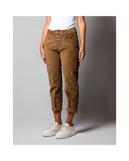 Dondup Brown Cropped Trousers