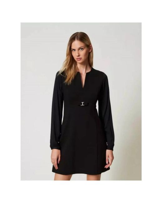 Twinset Black Short Dresses