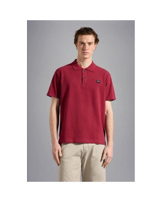 Polo Shirts di Paul & Shark in Red da Uomo