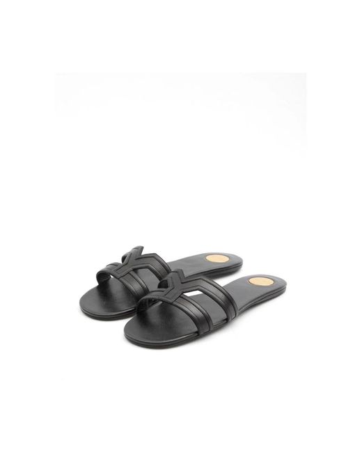 Saint Laurent Black Sliders