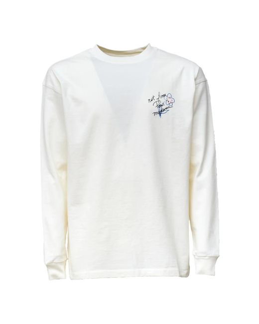 Drole de Monsieur White Long Sleeve T-Shirts for men