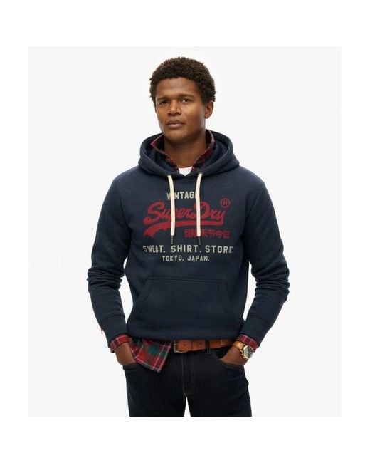 Superdry Blue Hoodies for men