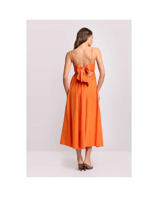 Kocca Kleedjes ,Oranje ,Abito Con Fiocco Sul Retro in het Orange