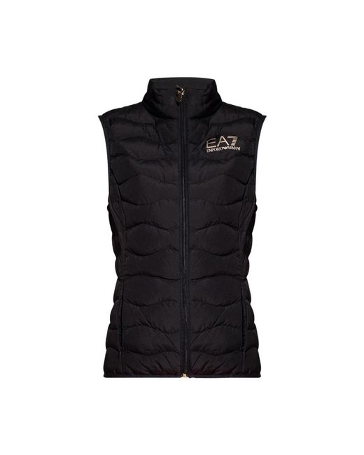EA7 Black Vest With High Neck