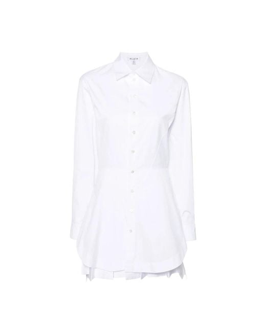Alaïa White Shirt Dresses