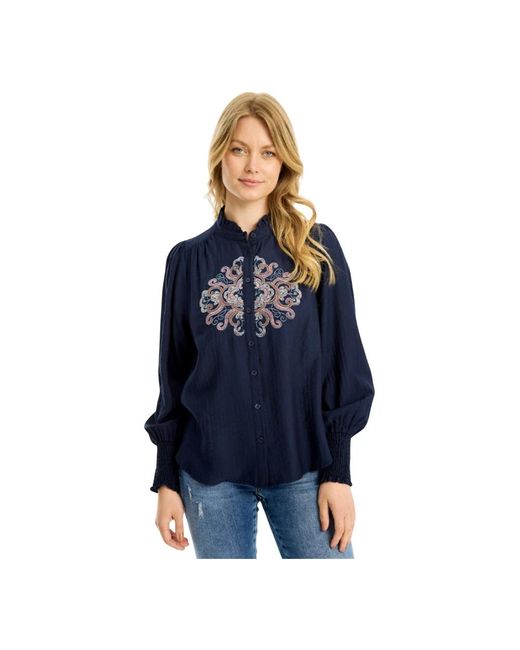 Blouses iN FRONT de color Blue