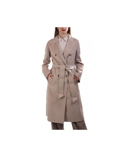 Marella Belted Coat in het Brown