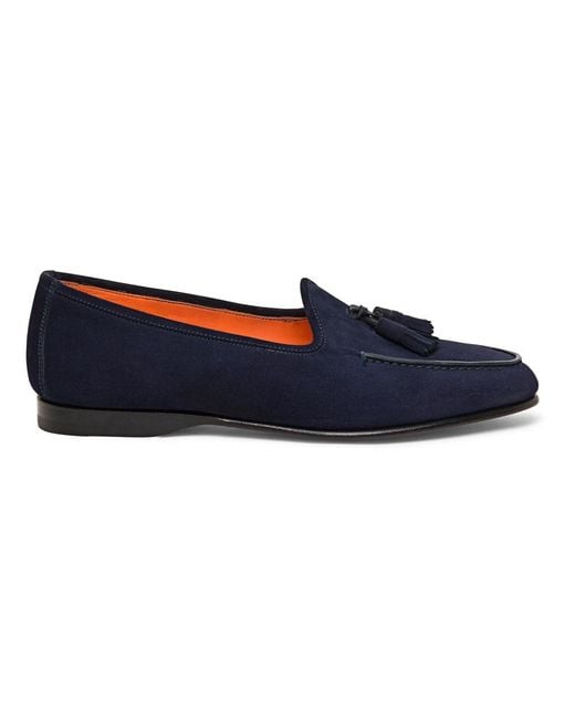 Santoni Blue Loafers for men