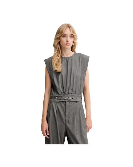 Gestuz Blouse Met Riem in het Gray