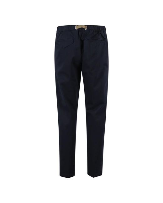 White Sand Blue Slim-Fit Trousers for men