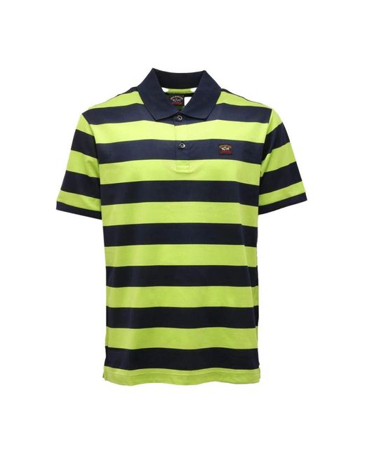 Paul & Shark Gestreiftes Baumwollhemd Made in Green für Herren