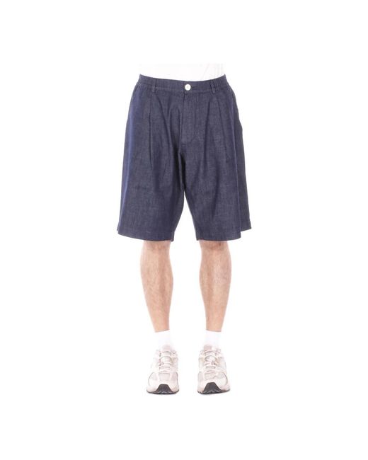 Denim Shorts Alpha Studio de hombre de color Blue