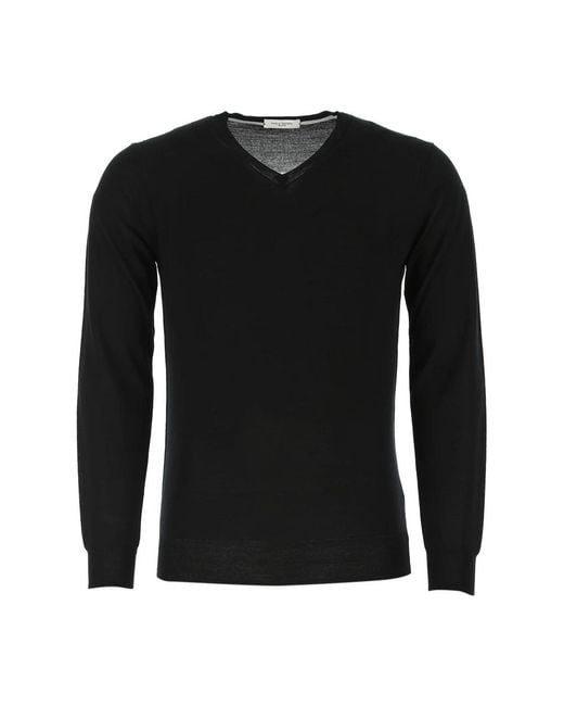 Paolo Pecora Black V-Neck Knitwear for men