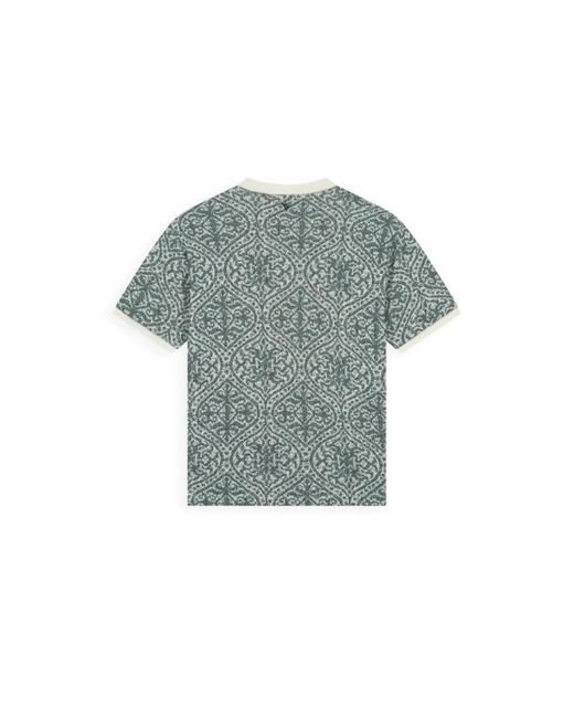 Pure Path Jacquard Pattern Tee in het Gray voor heren