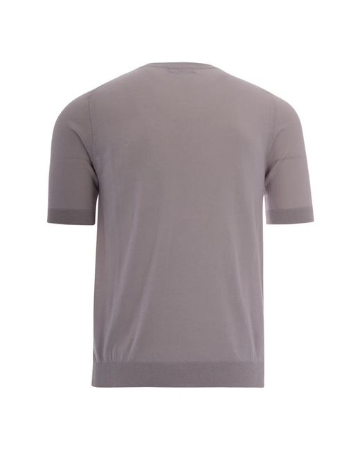 Ballantyne Kurzarm-Pullover in Gray für Herren