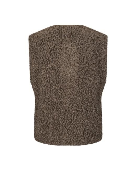 Lolly's Laundry Jassen ,Bruin ,Polyester Vada Ll Vest in het Brown