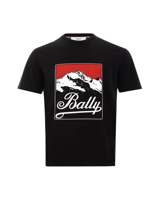 Bally Schwarzes bedrucktes t-shirt in Black für Herren