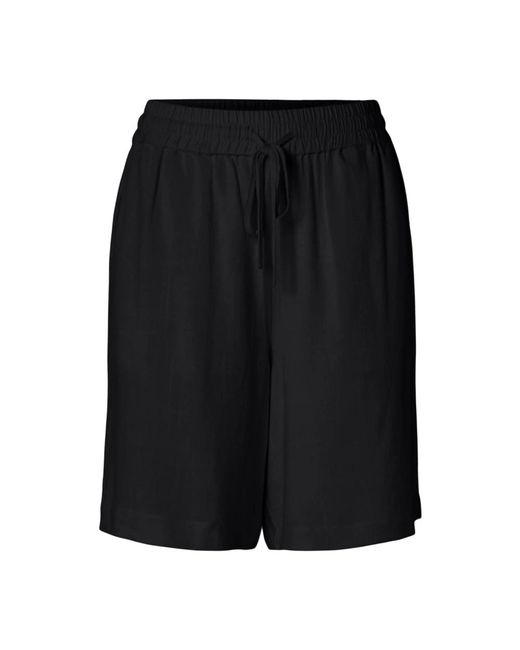 SELECTED Korte Broeken ,Zwart ,Linnen Zonshorts in het Black