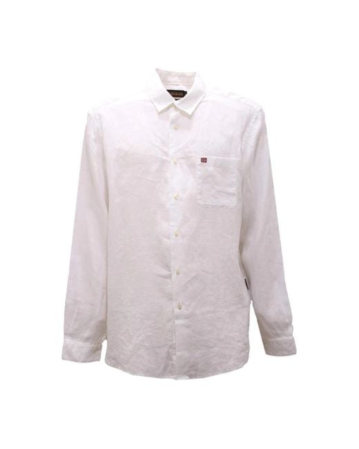 Napapijri White Formal Shirts for men