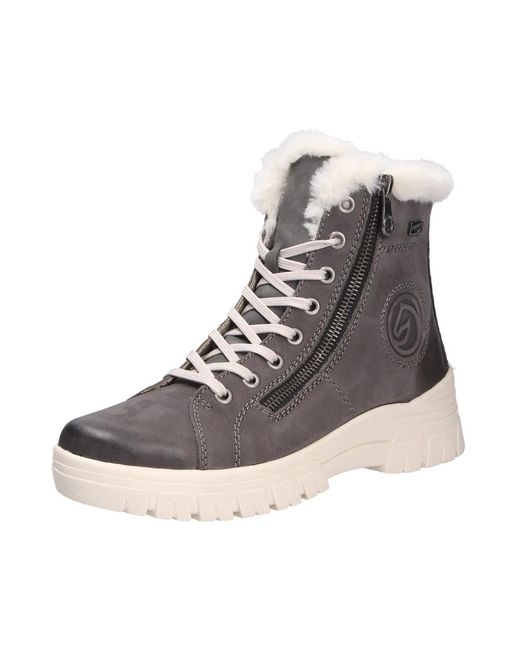 Remonte Brown Damen Schnürstiefeletten Aus Nubukleder