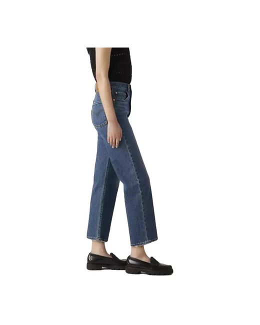 Levi's Ribcage Straight Ankle in het Blue
