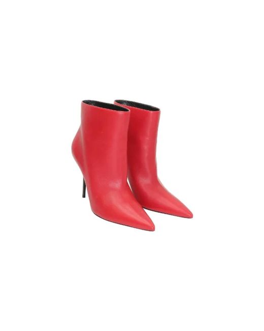 Saint Laurent Red Heeled Boots
