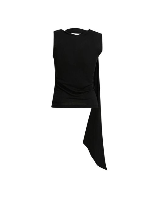 Sleeveless Tops AMI de color Black