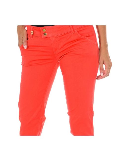 Met Red Skinny Fit Jeans
