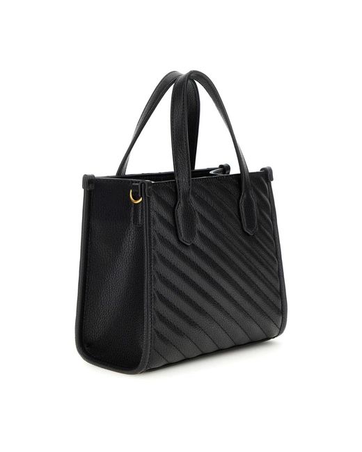 Guess Black Schwarze silvana 2 fächer tote tasche