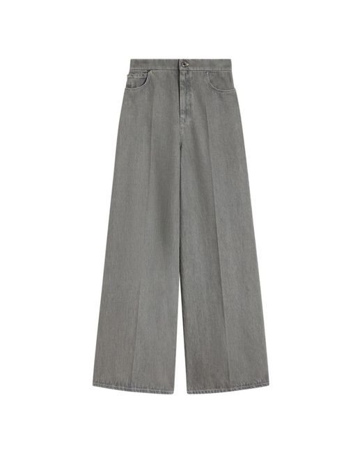 Max Mara Gray Wide Jeans