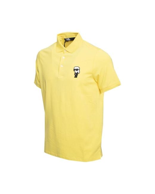 Karl Lagerfeld Yellow Polo Shirts for men