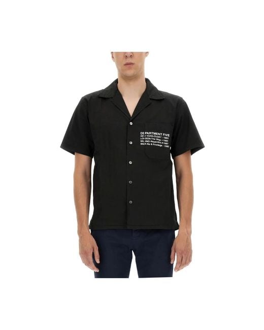 Department 5 Black Short Sleeve Shirts for men