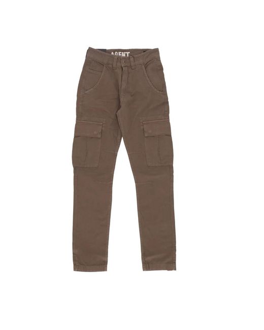 Alpha Industries Brown Straight Fit Jeans for men
